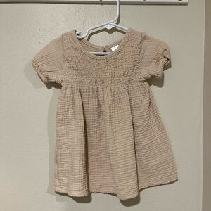 Charming Tan Kids Casual Dress